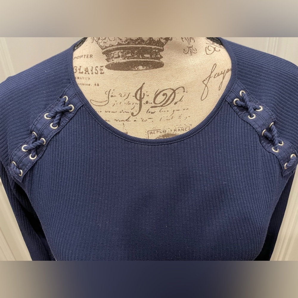 Ralph Lauren 3/4 length ribbed shirt M - Picture 3 of 5